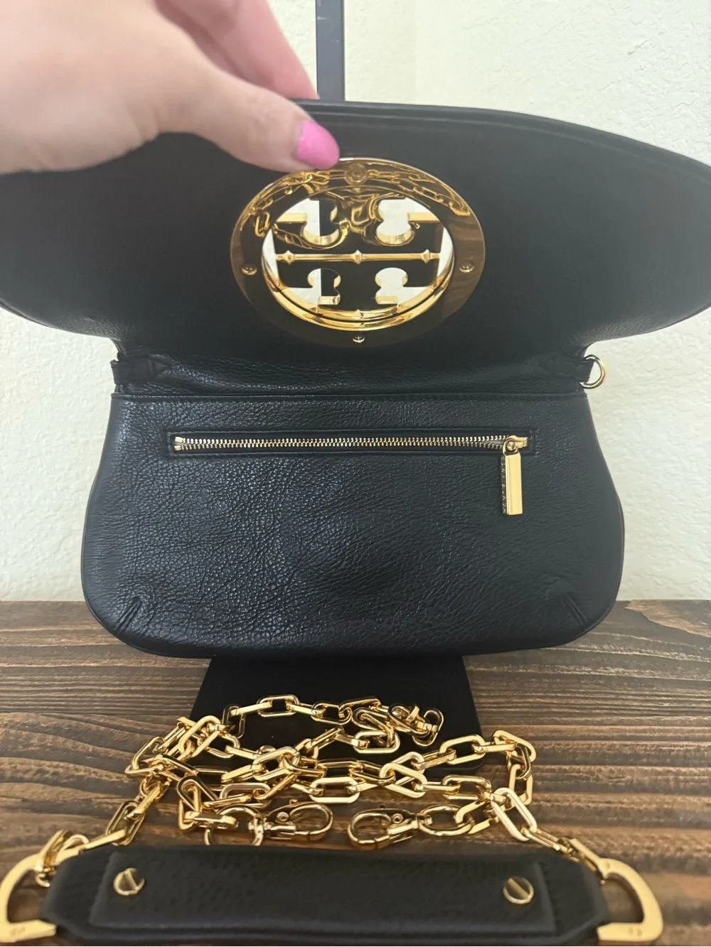 Tory Burch Bombe Reva Flap Clutch / Convertible Chain Crossbody